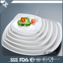 Best-selling square dinner plate, white porcelain tableware